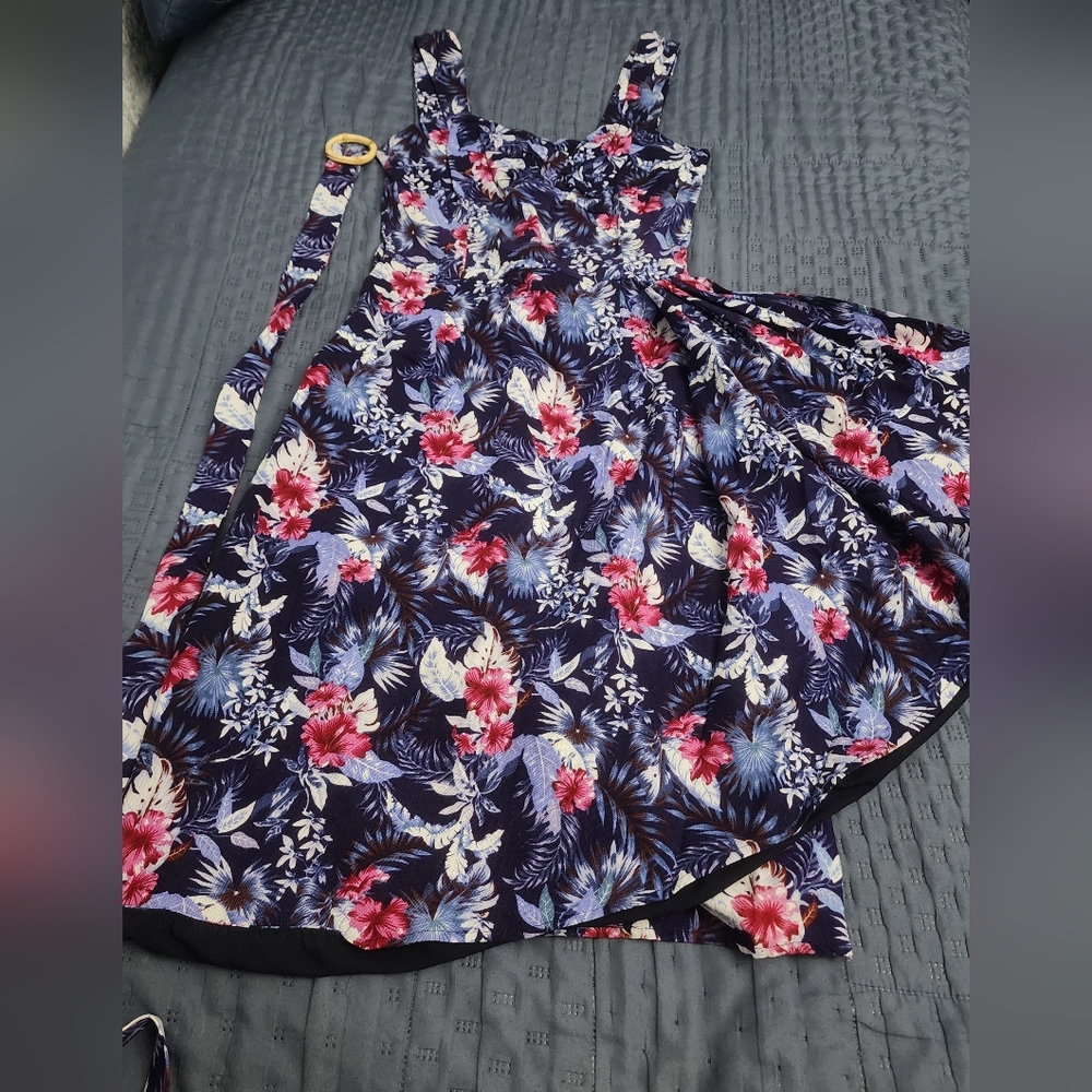 Collectif Tallulah Maui Hibiscus sarong dress xs (uk 8)